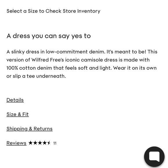 Aritzia Wilfred Free Vivianne Denim Dress - Picture 9 of 10